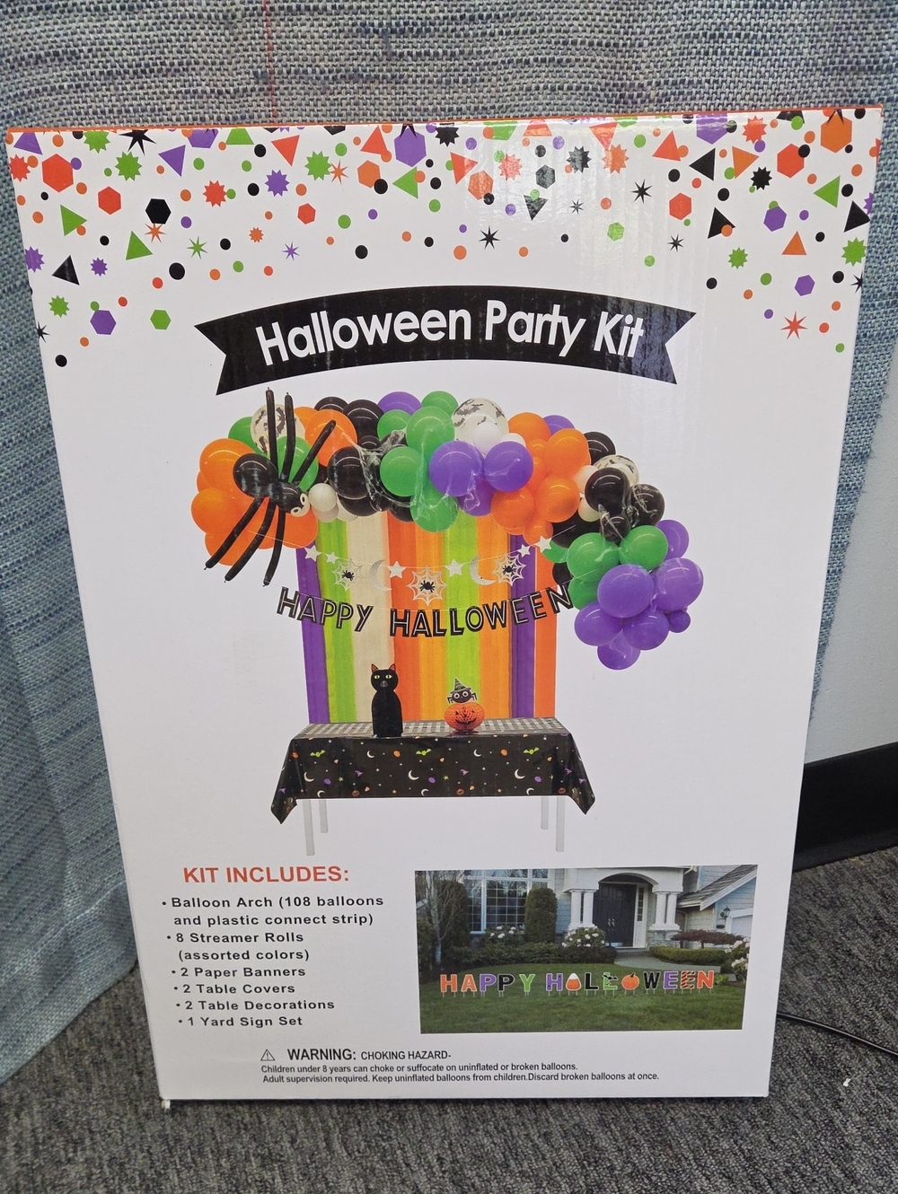 Halloween Party Kit — Orange, Green, Purple, Black Decorations